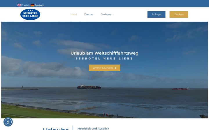 Skærmbillede af seehotel-neue-liebe.de