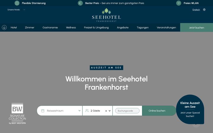 Képernyőkép: seehotelfrankenhorst.de