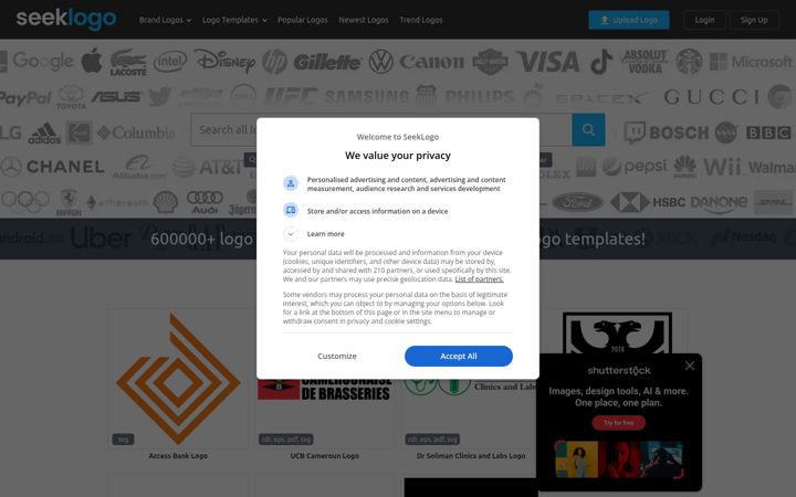 Captură de ecran a seeklogo.com