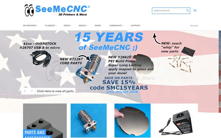 Screenshot of seemecnc.com