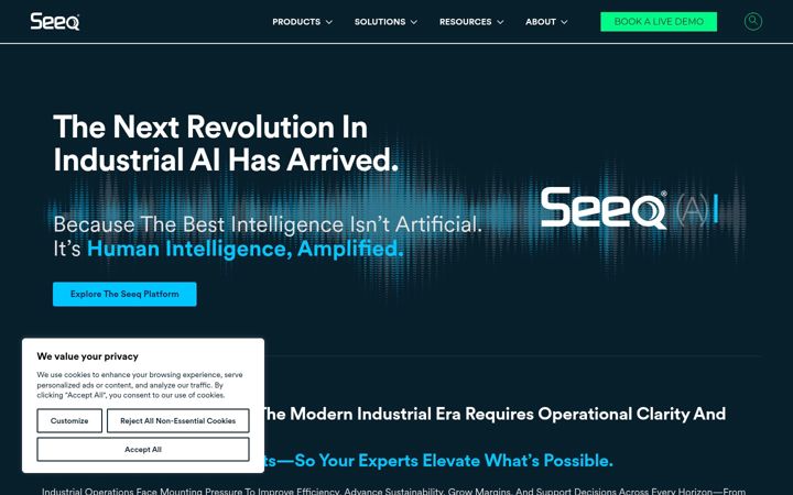 Screenshot of seeq.com