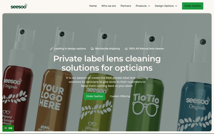 Екранна снимка на seesoo-optics.com