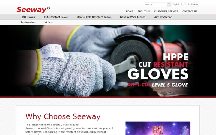 Screenshot του seewayglove.com