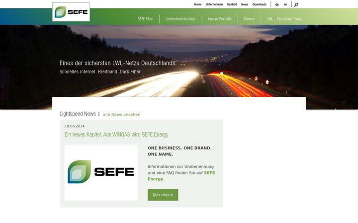 Capture d'écran de sefe-fiber.eu