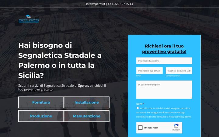 Screenshot ta' segnaleticapalermo.it