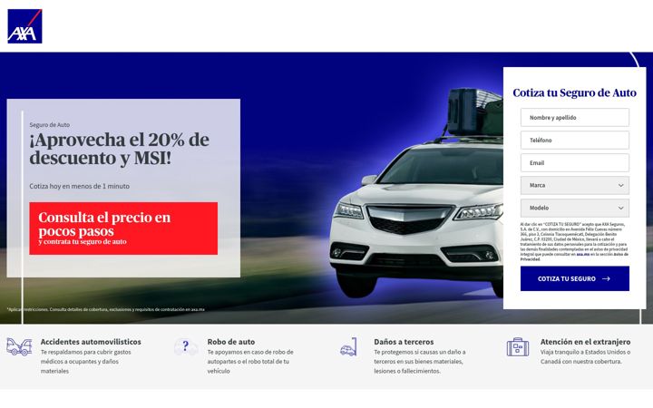Screenshot van seguroaxa.com.mx