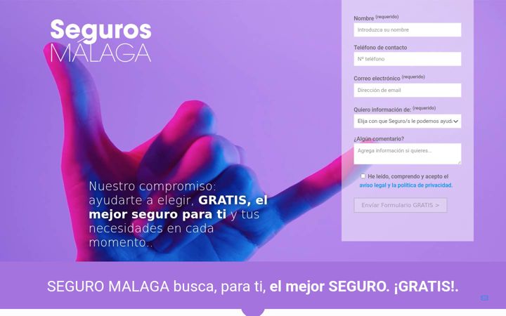 Screenshot of seguromalaga.es