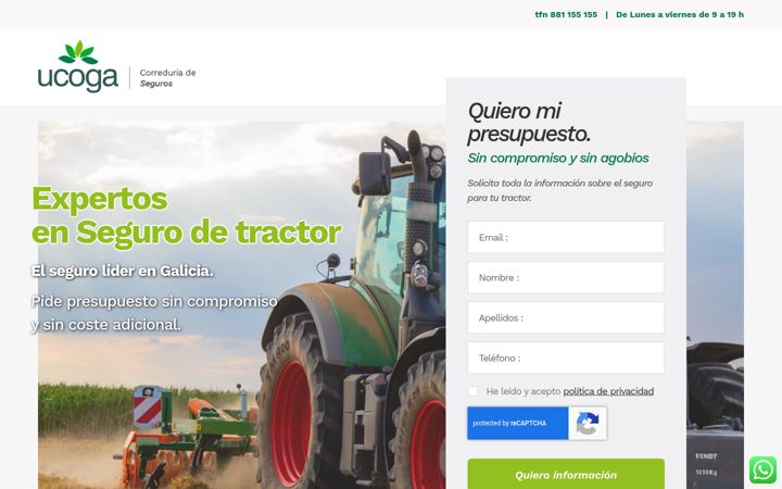 Screenshot of seguroparatractor.es