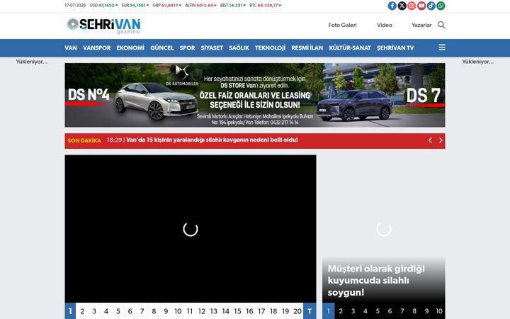 Screenshot of sehrivangazetesi.com