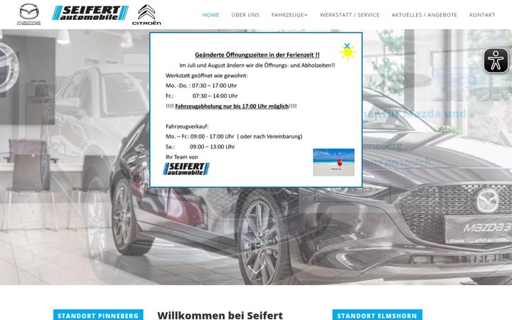 Screenshot of seifertautomobile.de