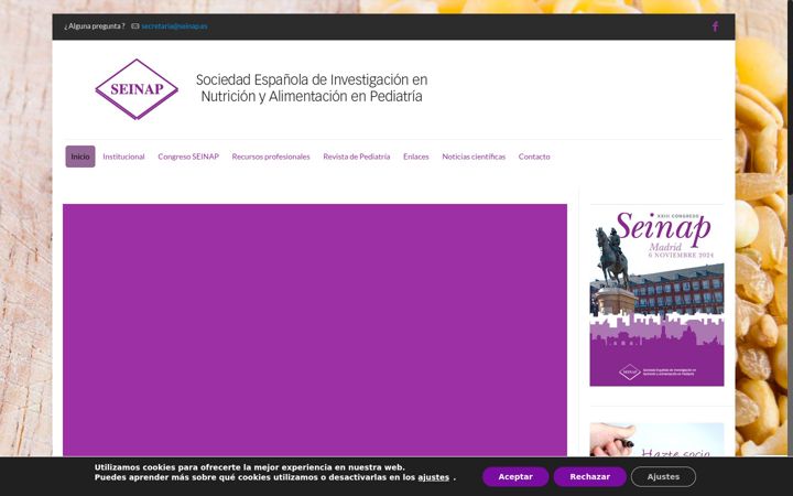 Screenshot stránky seinap.es