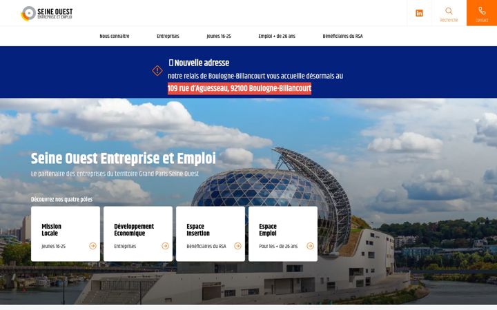 Screenshot of seineouest-entreprise.com