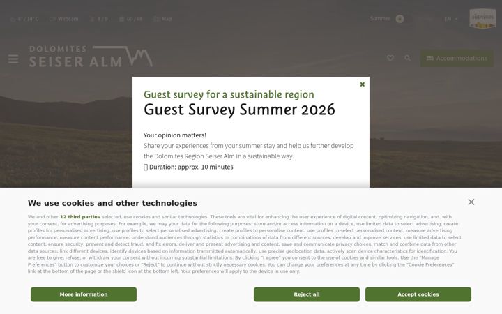 Screenshot of seiseralm.it