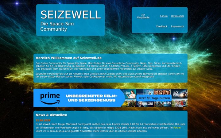 Screenshot of seizewell.de