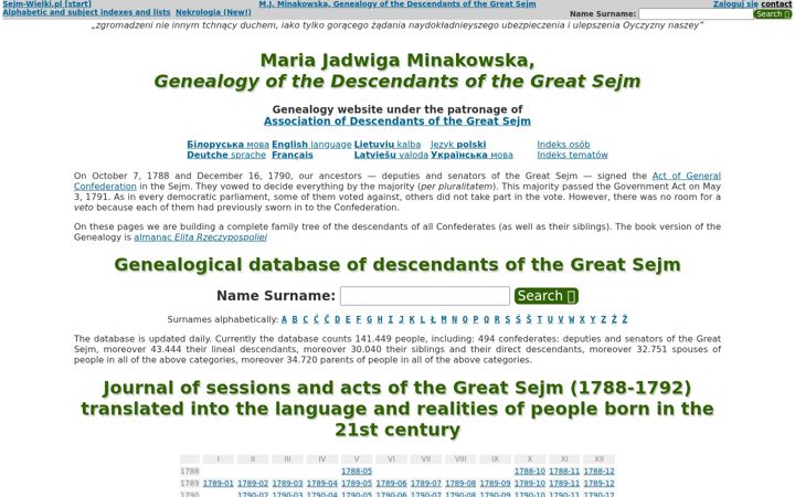 Screenshot of sejm-wielki.pl