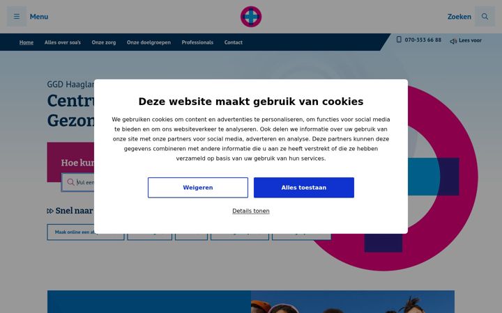 Screenshot of seksuelegezondheidhaaglanden.nl