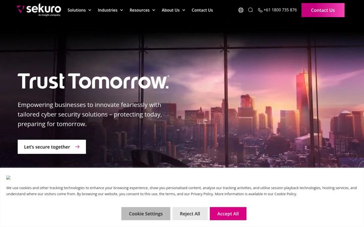 Screenshot of sekuro.io