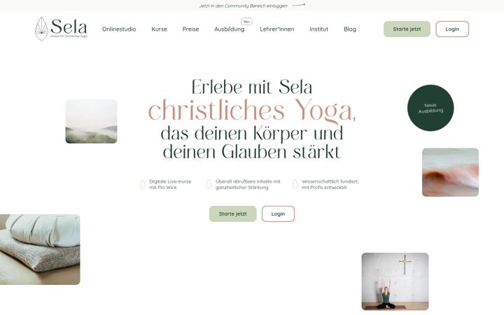Screenshot of sela-yoga.de