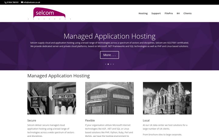 Screenshot ta' selcom.co.uk