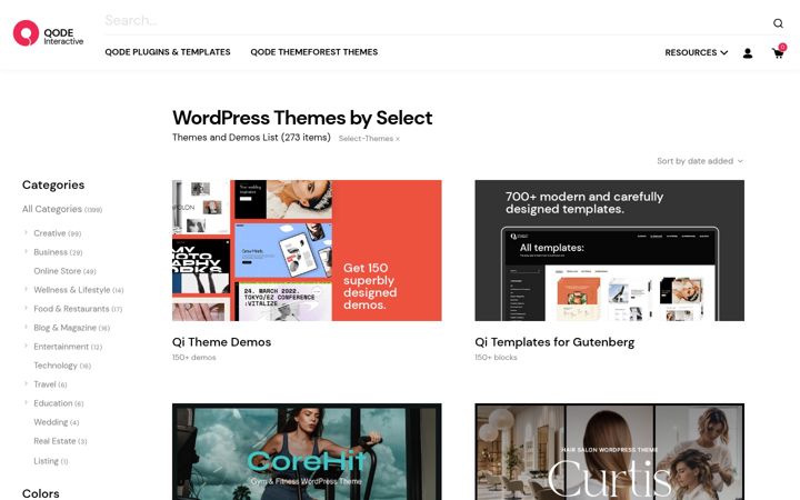 Screenshot of select-themes.com