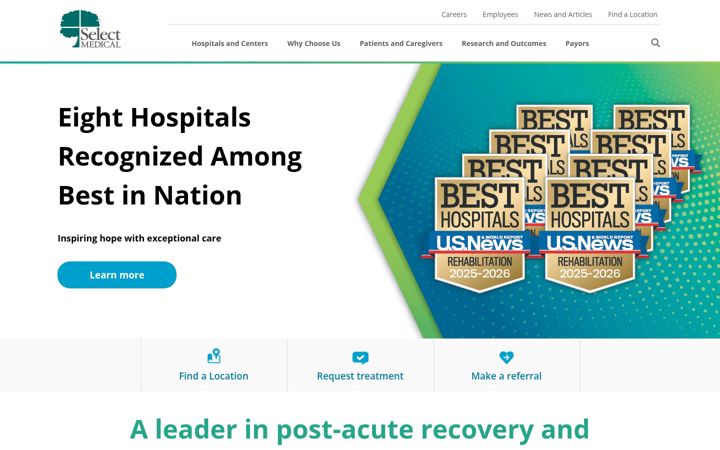 Screenshot of selectmedical.com