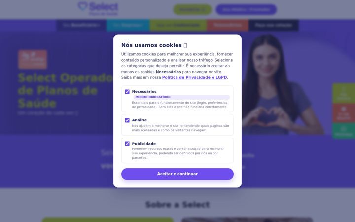 Screenshot of selectoperadora.com.br
