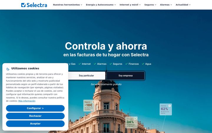 Screenshot of selectra.es