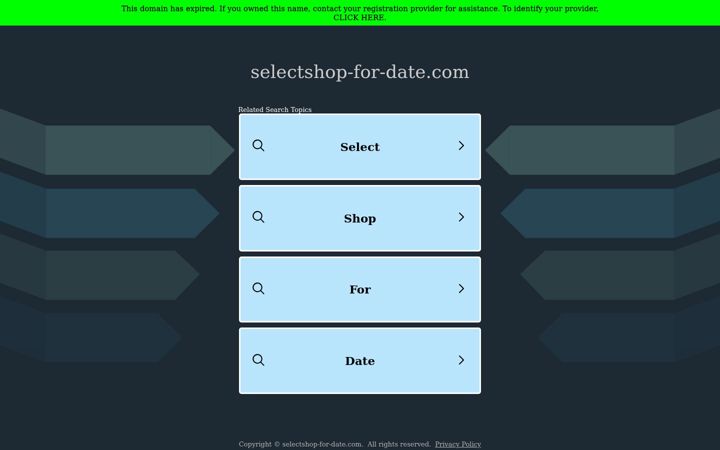 Snímek obrazovky selectshop-for-date.com