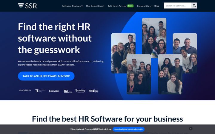 Screenshot of selectsoftwarereviews.com