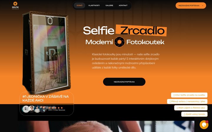 Screenshot of selfiezrcadlo.cz