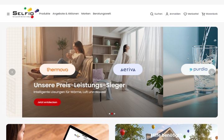 Screenshot of selfio.de