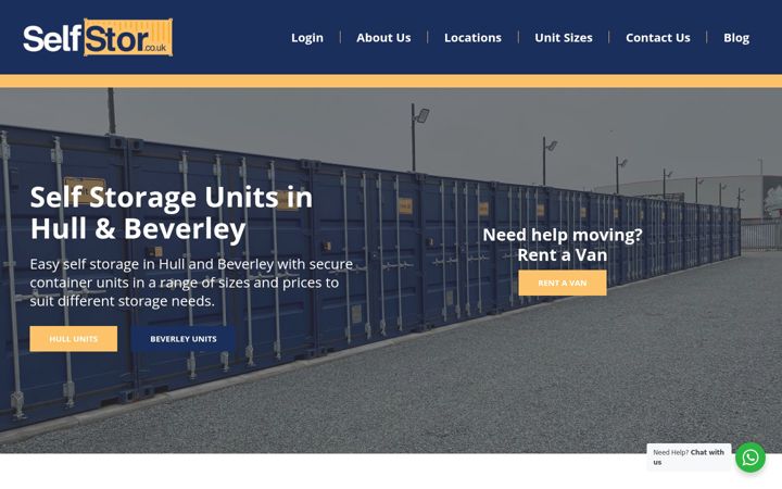 Screenshot of selfstor.co.uk
