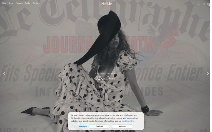 Screenshot of selkiecollection.com