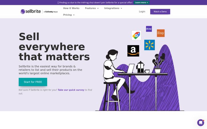 Screenshot of sellbrite.com