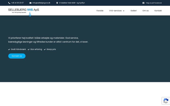 Screenshot of sellebjergvvs.dk