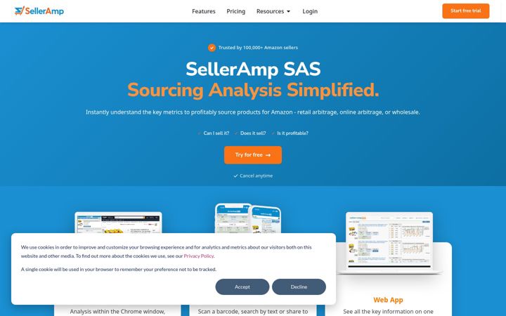 Screenshot of selleramp.com