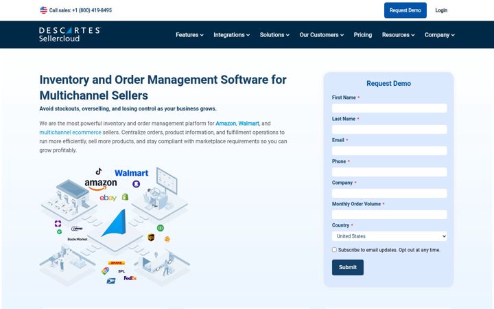 Screenshot of sellercloud.com