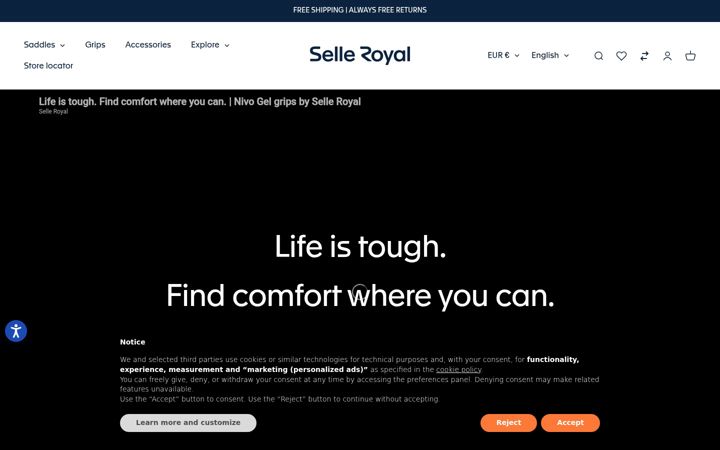 Skärmbild av selleroyal.com