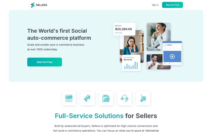 Screenshot of selless.us