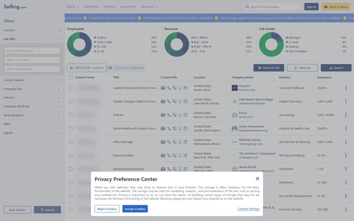 Screenshot of selling.com