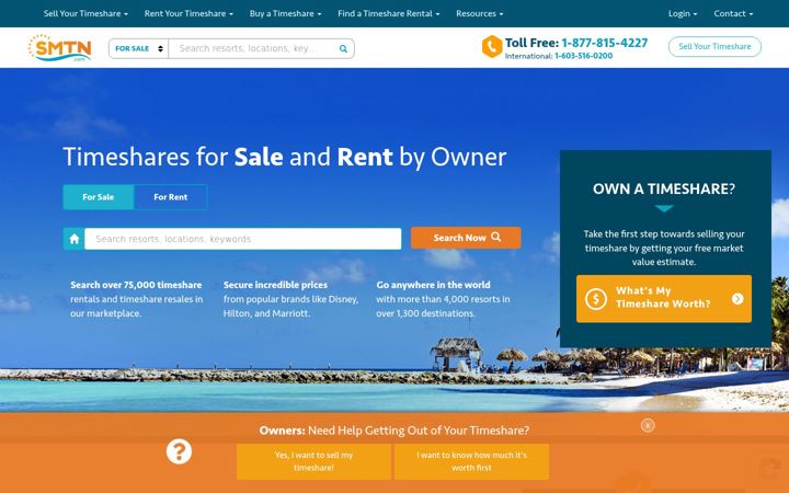 Screenshot of sellmytimesharenow.com
