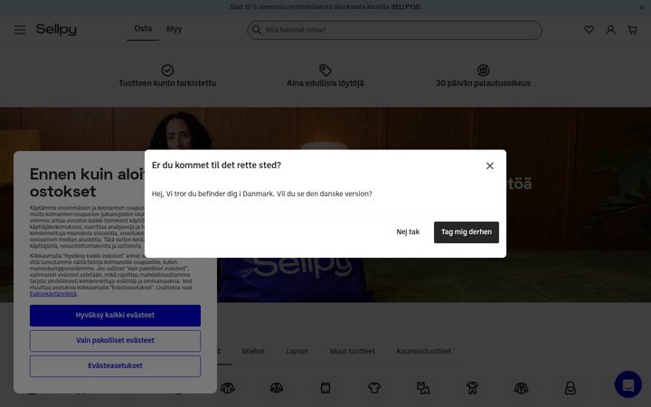 Screenshot of sellpy.fi