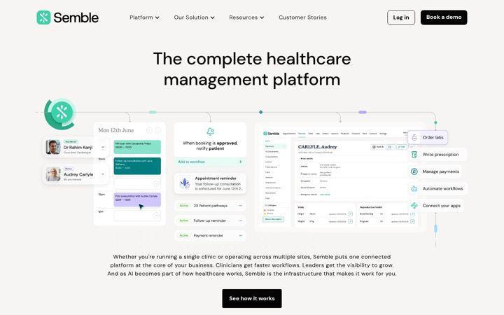 Screenshot of semble.io