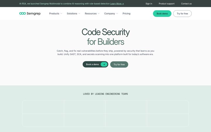 Screenshot of semgrep.dev