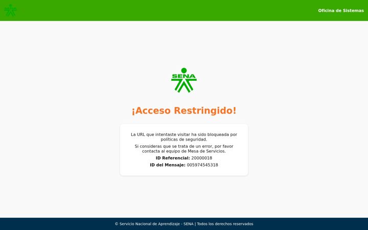 Screenshot του sena.edu.co
