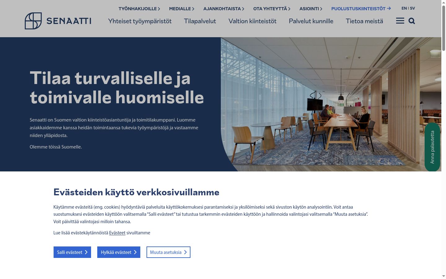 Ekraanipilt nõusolekubännerist, mida näidati enne mis tahes suhtlust