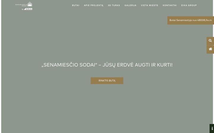 Screenshot of senamiesciosodai.lt