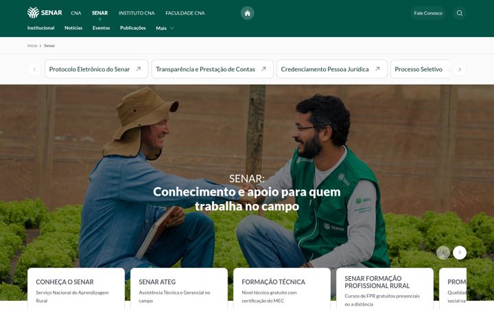 Screenshot of senar.org.br