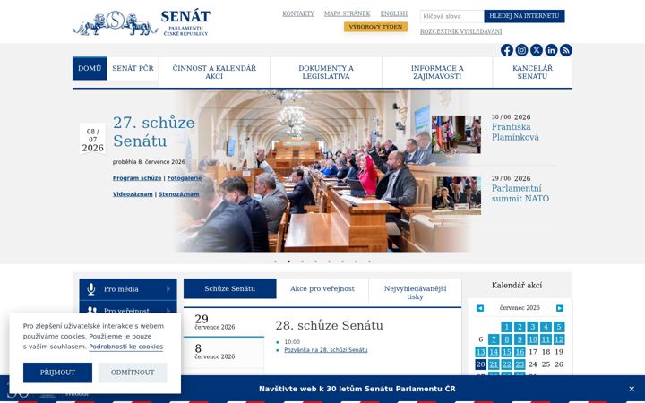 Screenshot of senat.cz