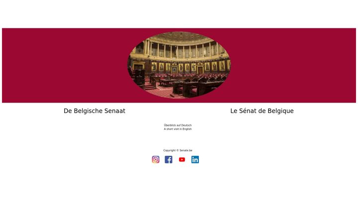 Screenshot of senate.be